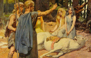 A painting of Wodan healing Balder's horse by Emil Doepler, 1905.