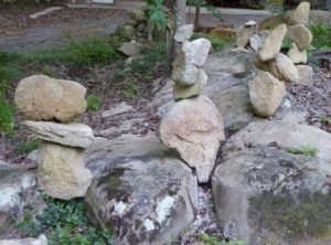 A Delicate Balance of stones in The Stone Garden