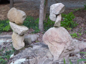 Stone Creatures in Delecate Balance in the Stone Garden