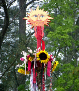 Sun and Flowers on Maypole