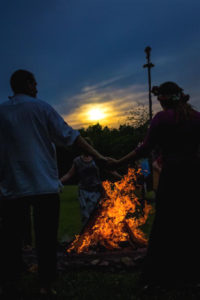 Night Fire Sunset Beltane