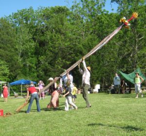 RaisiRaisingng the Maypole at Beltane